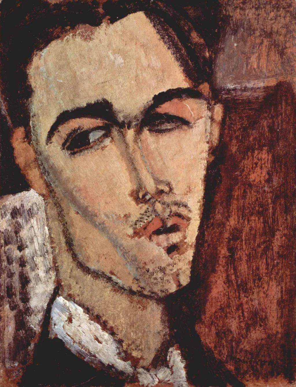 Portrait of Celso Lagar, by Amedeo Modigliani, oil, 1915