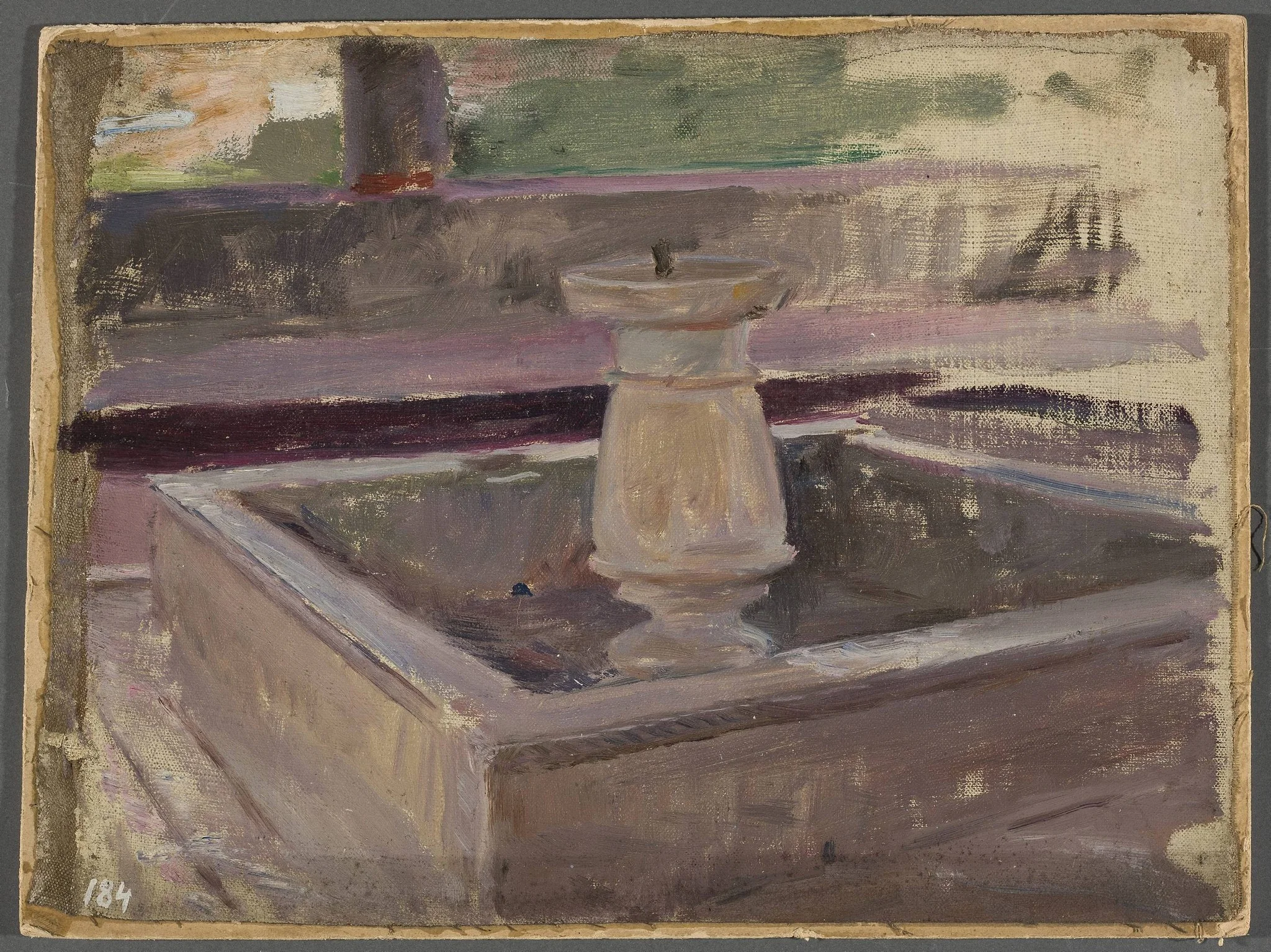 Fountain in the khan’s palace in Bakhchisaray. From the journey to Crimea, detail