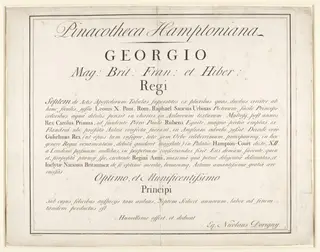 Pinacotheca Hamptoniana, by George Bickham, 1719