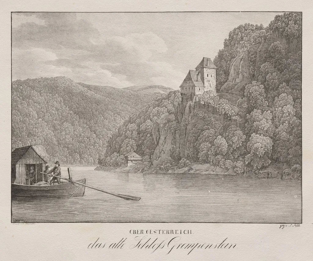 Nieder-oesterreich, Das Alte Schloss Grempenstein, by Jakob Alt, 1839