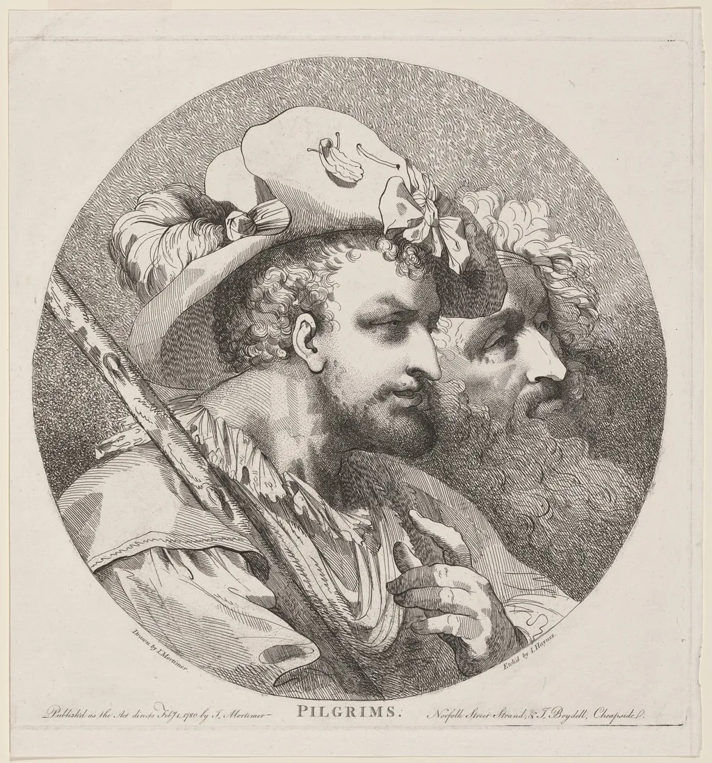 Pilgrims, by Joseph Haynes, ink, 1780