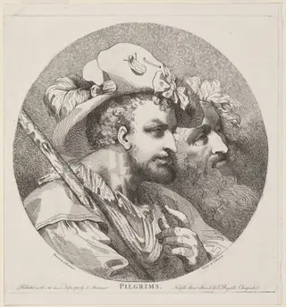 Pilgrims, by Joseph Haynes, ink, 1780
