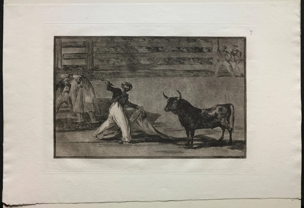 Bullfights: Origin of the Harpoons or Banderillas, detail