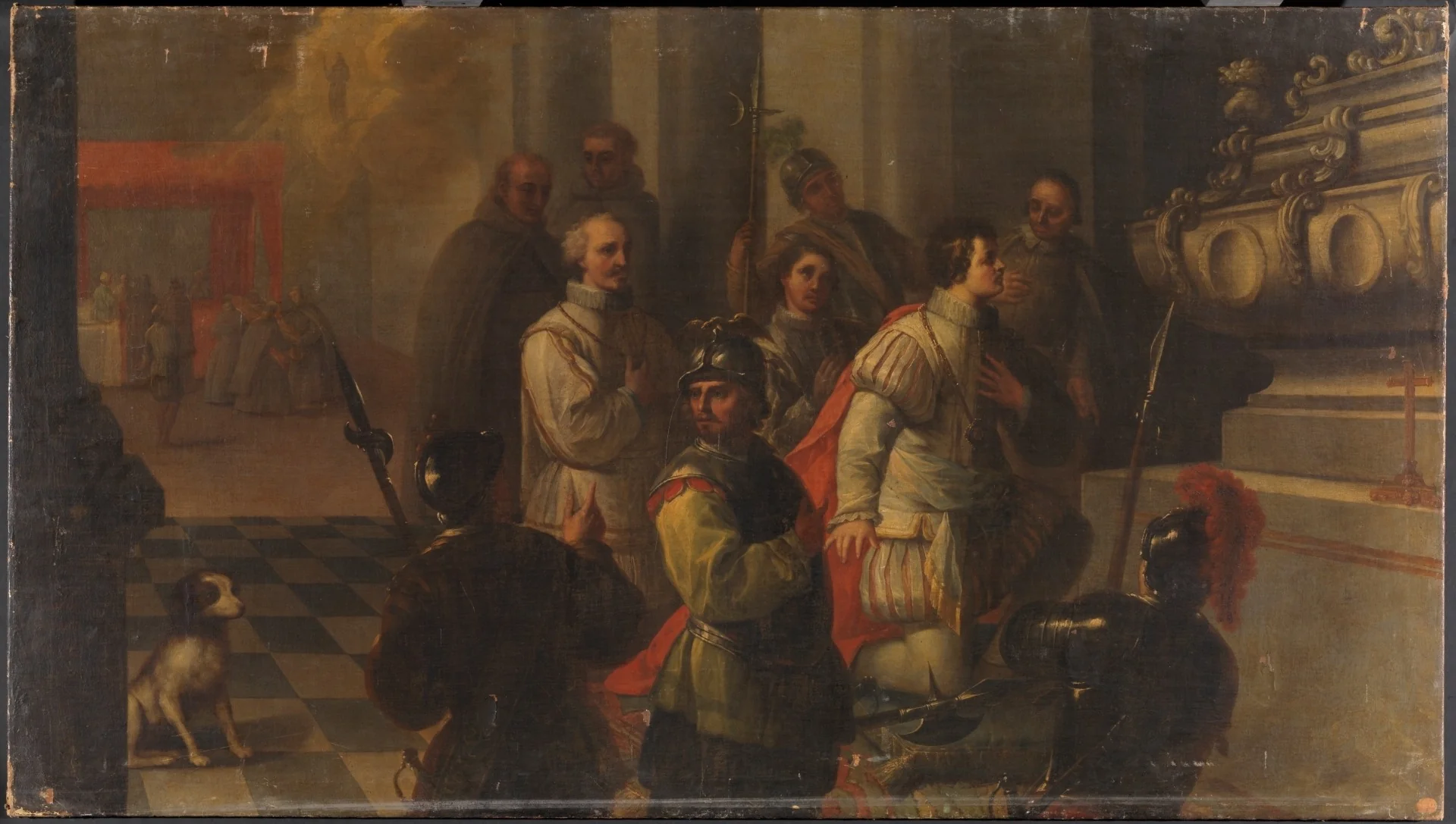 Curación y acción de gracias del príncipe don Carlos. Serie de la Vida de San Diego de Alcalá, detail
