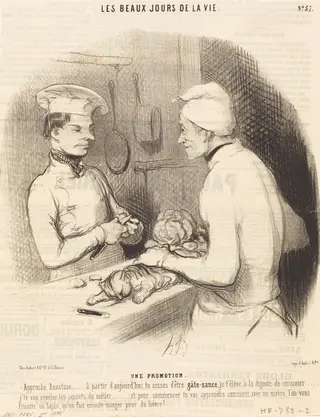Une Promotion, by Honoré Daumier, ink, 1845