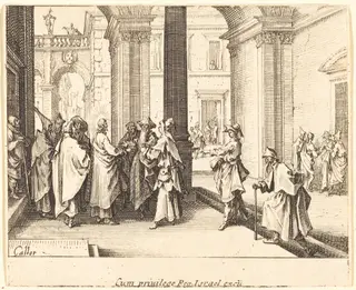 Caesar's Coin, by Jacques Callot, ink, 1635