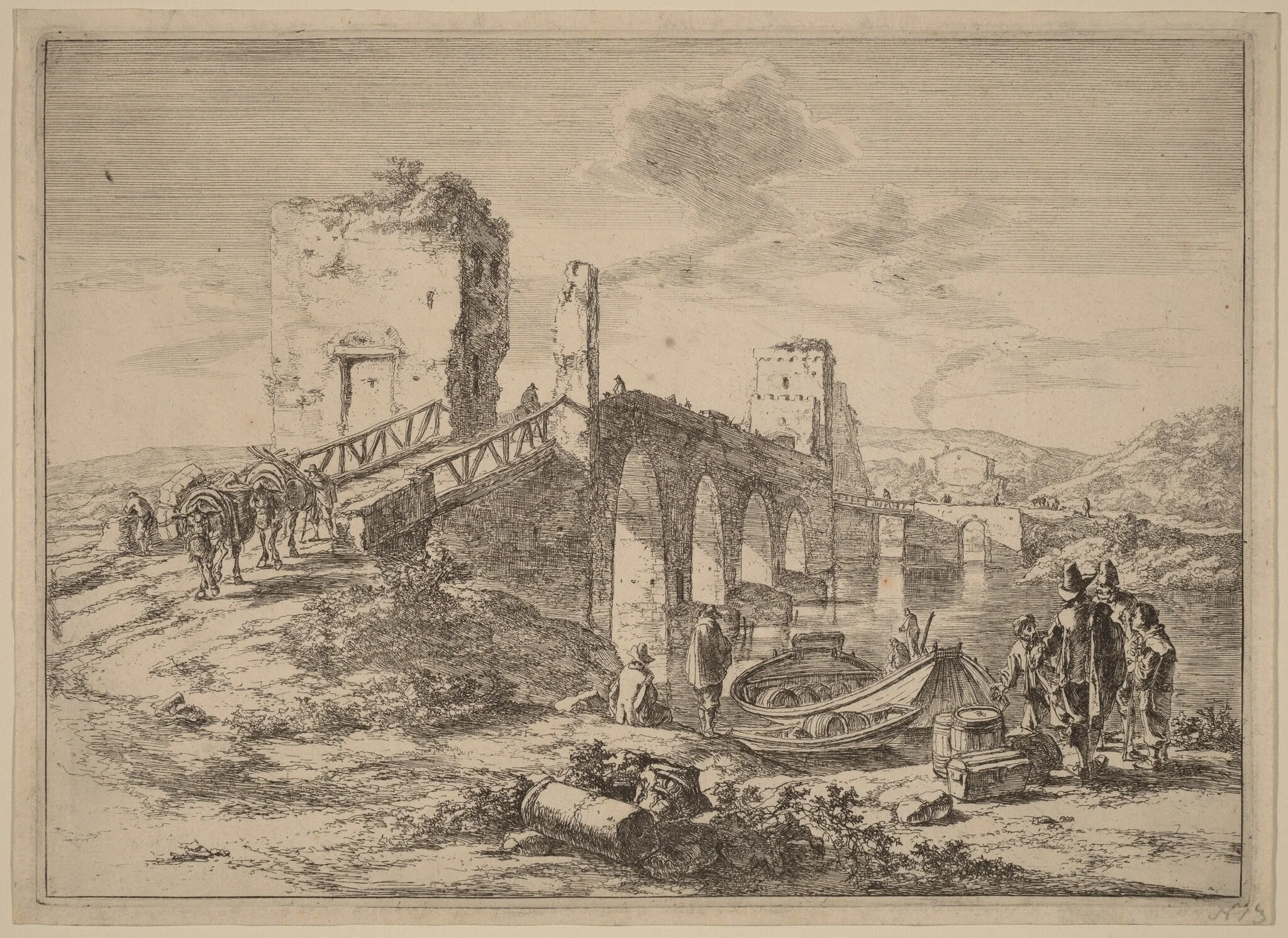 The Ponte Molle, detail