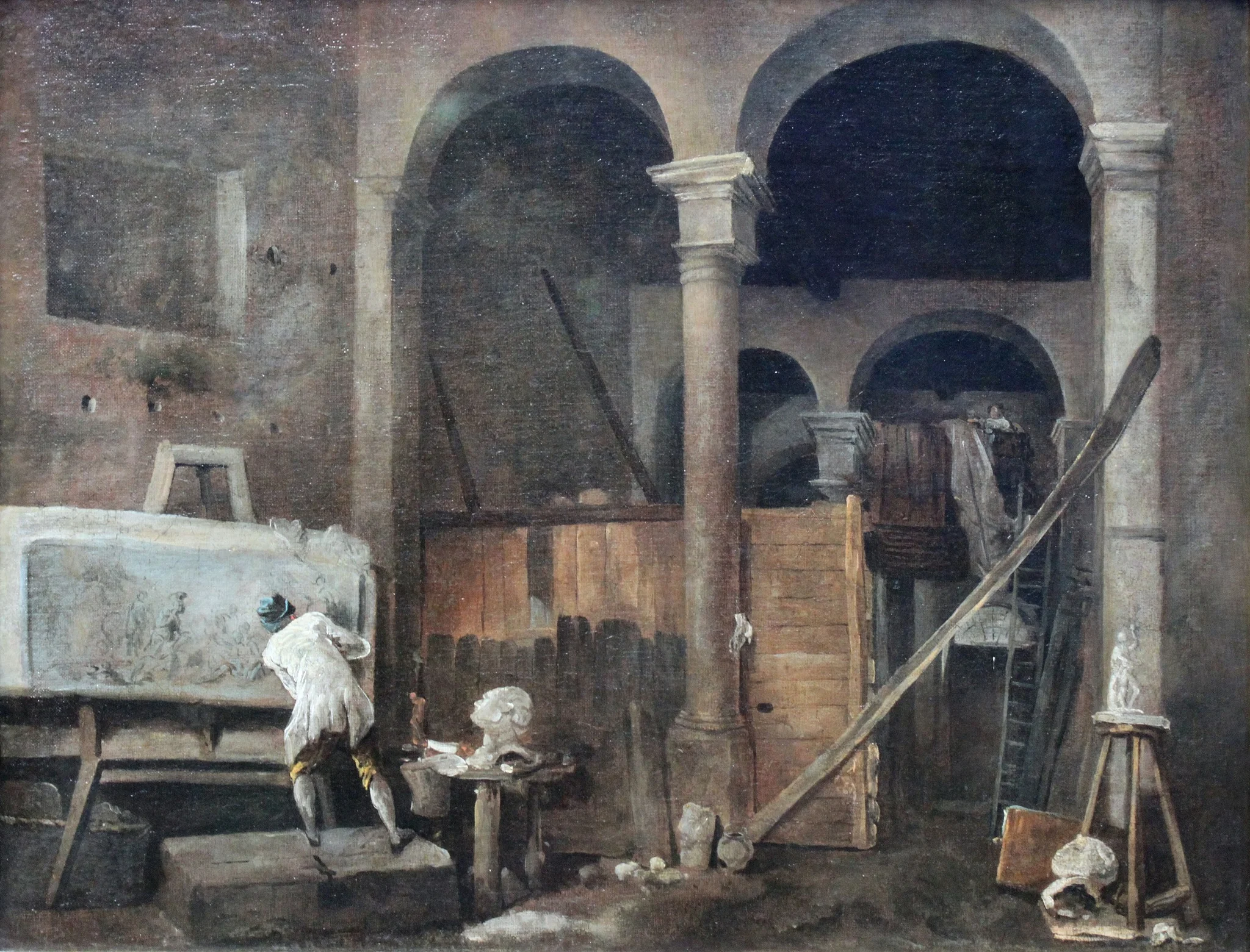 The Artist's Studio, detail
