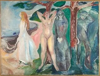 The Woman, by Edvard Munch, oil, 1916
