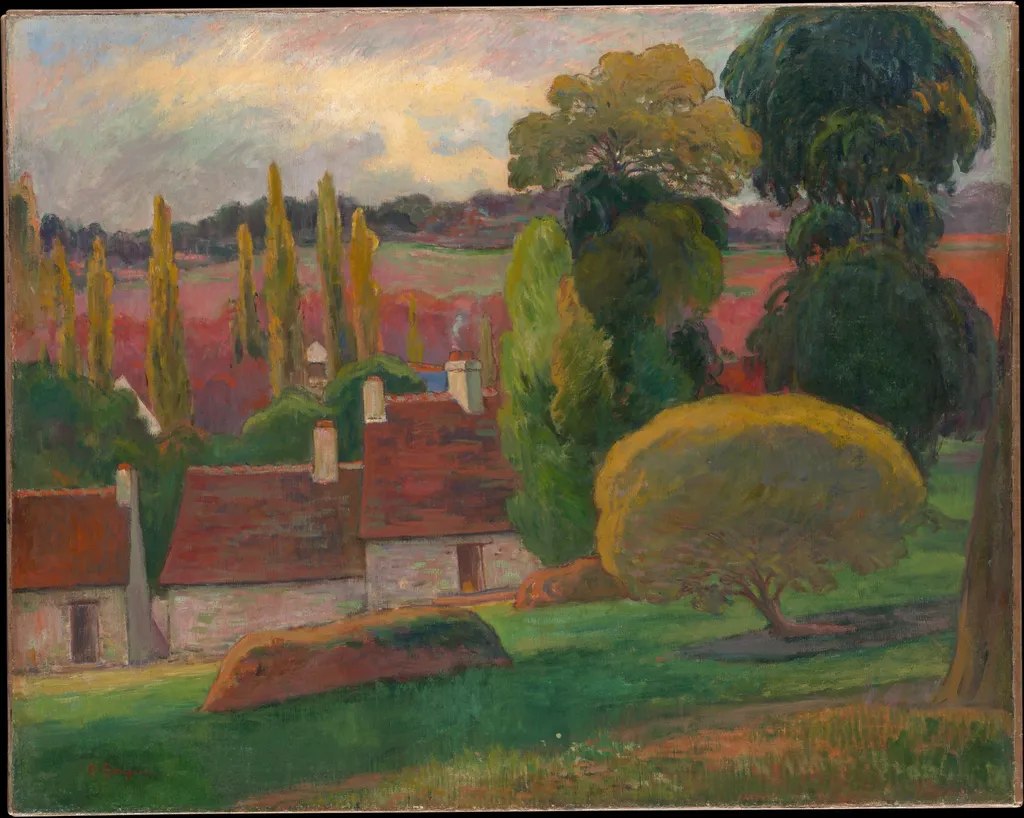 A Farm in Brittany, by Paul Gauguin, oil, 1898