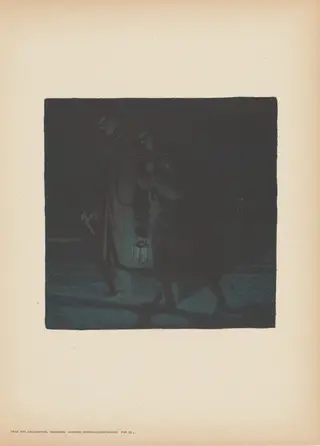 Heimkehr (Homecoming), by Leopold von Kalckreuth, ink, 1897