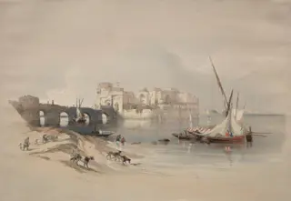 Citadel of Sidon, by David Roberts, 1839