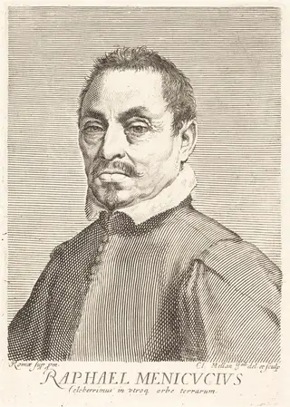 Raffaello Menicucci, by Claude Mellan, ink, 1643