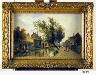 Village Street with a Canal, by Johan Jongkind, oil, 1871