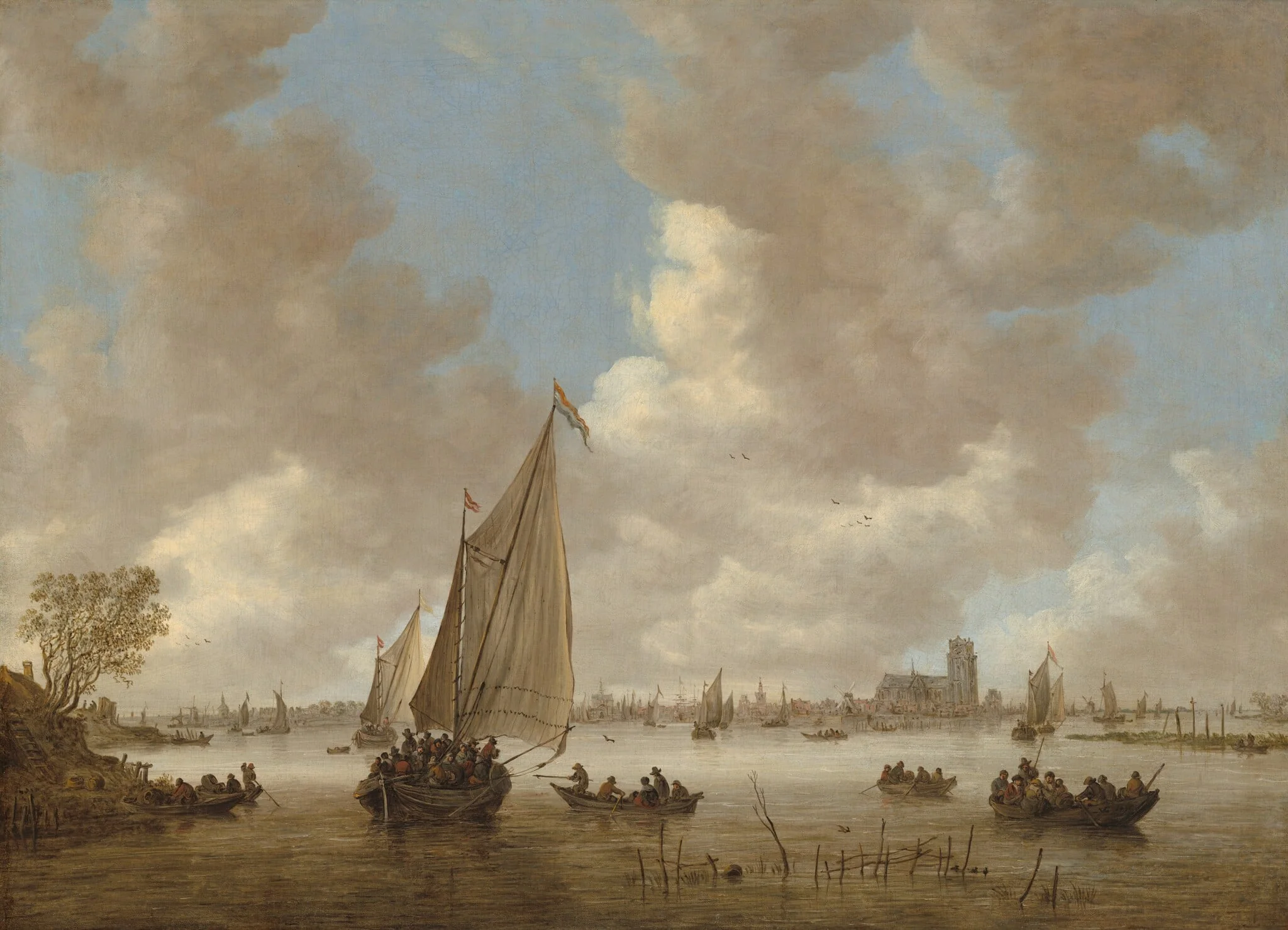 View of Dordrecht from the North, detail