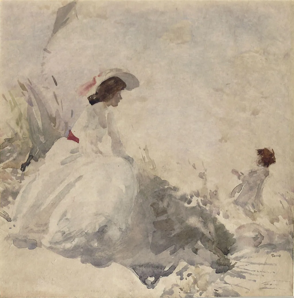 They shall be chased as the chaff before the wind, by Charles Sims, watercolor, 1898