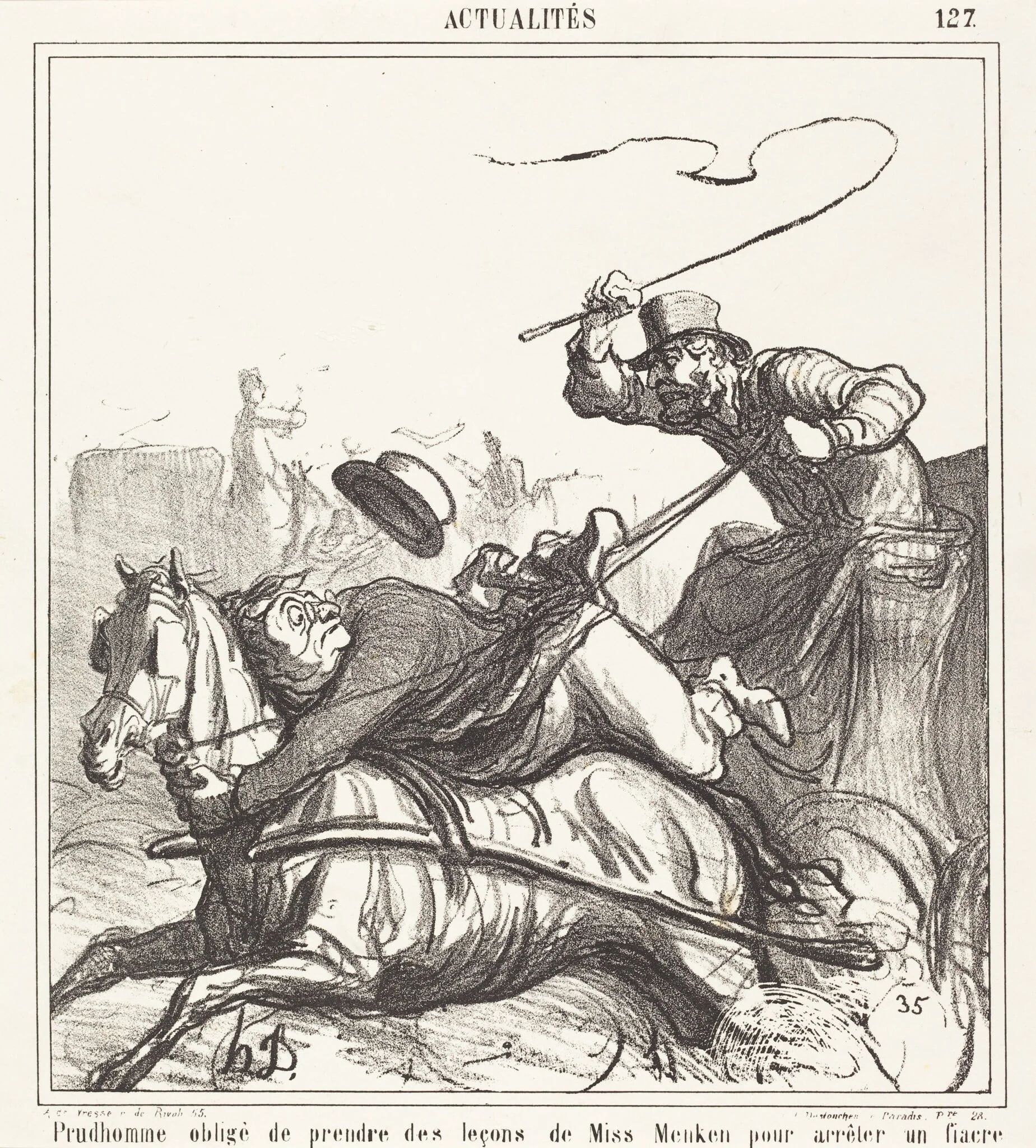 Prudhomme obligé de prendre des leçons..., detail