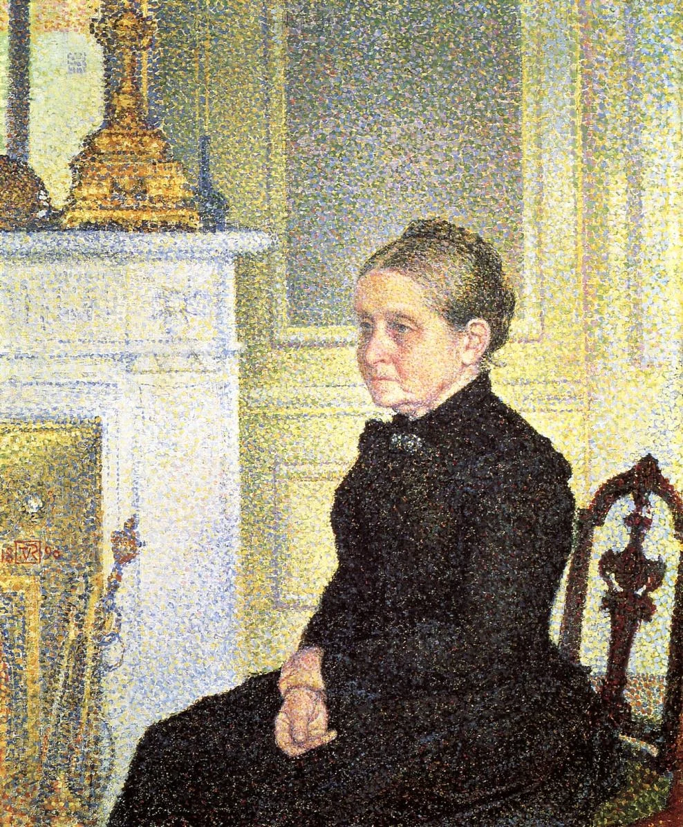 Portrait of Madame Charles Maus, detail