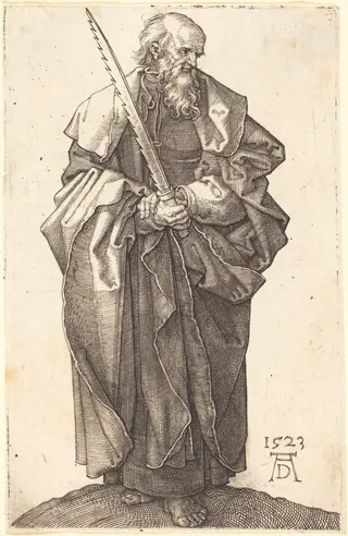 Saint Simon, by Albrecht Dürer, ink, 1523