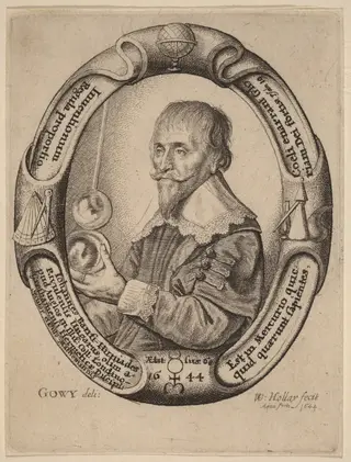 Johann Banfi Huniades, by Wenceslaus Hollar, ink, 1644