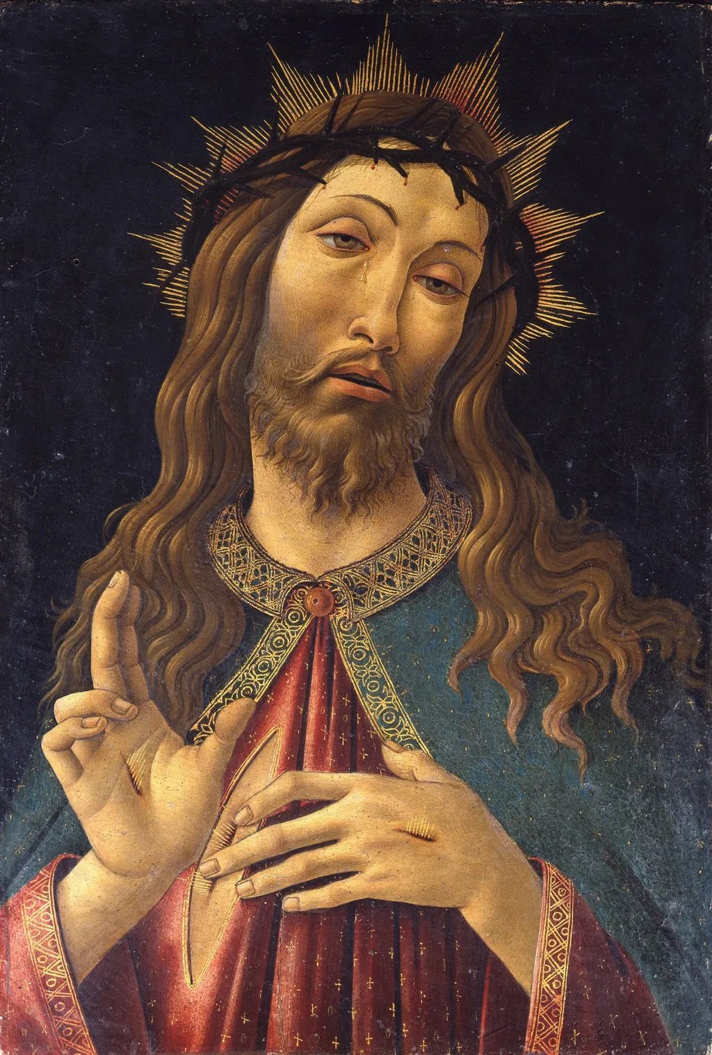 Man of Sorrows, by Sandro Botticelli, tempera, 1500