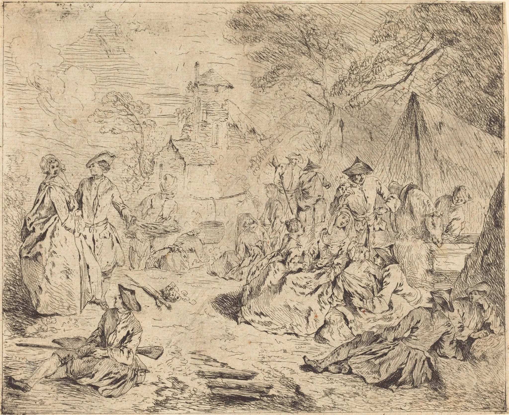 Troops Resting, detail