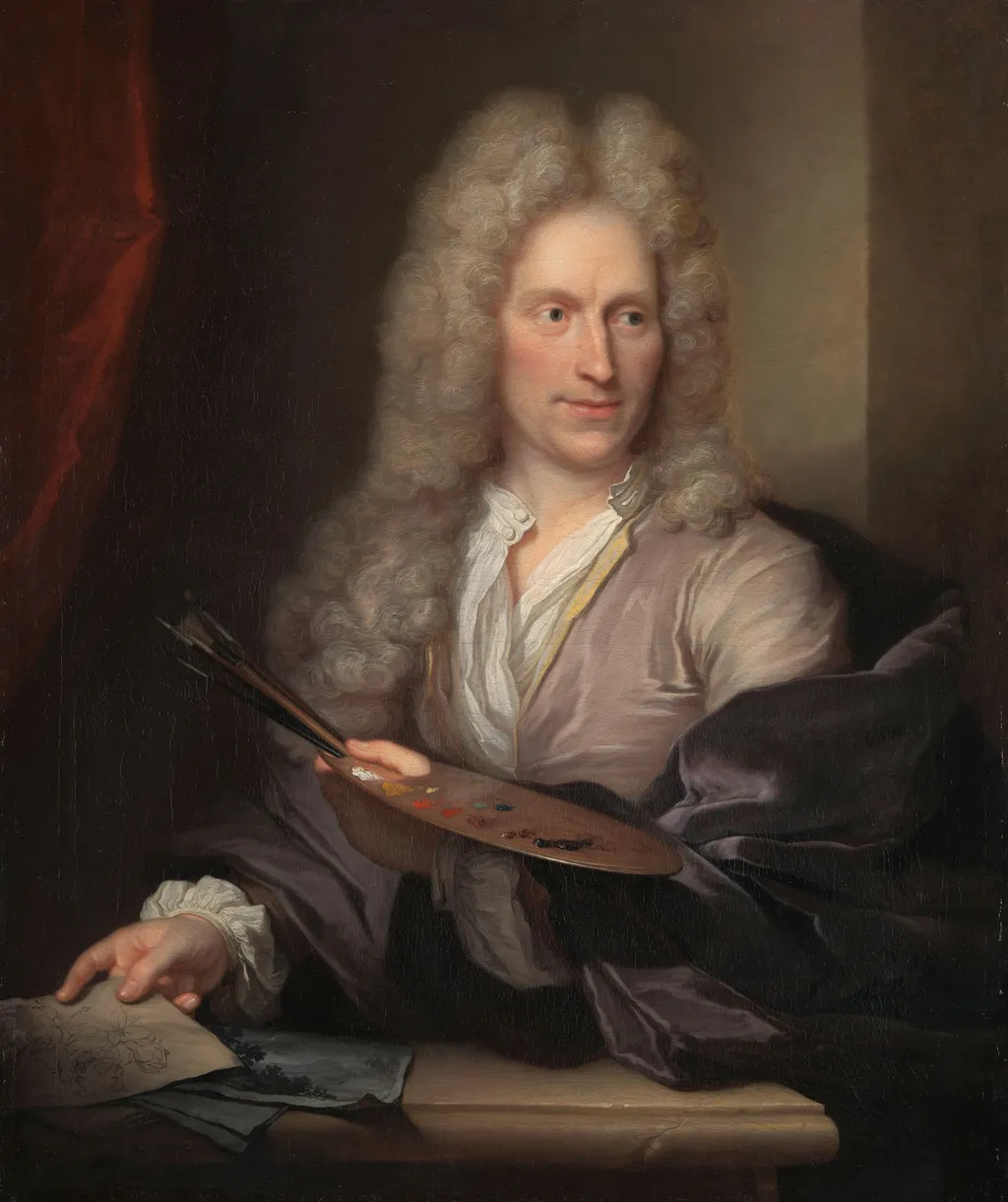 Portrait of Jan van Huysum, by Arnold Boonen, oil, 1720
