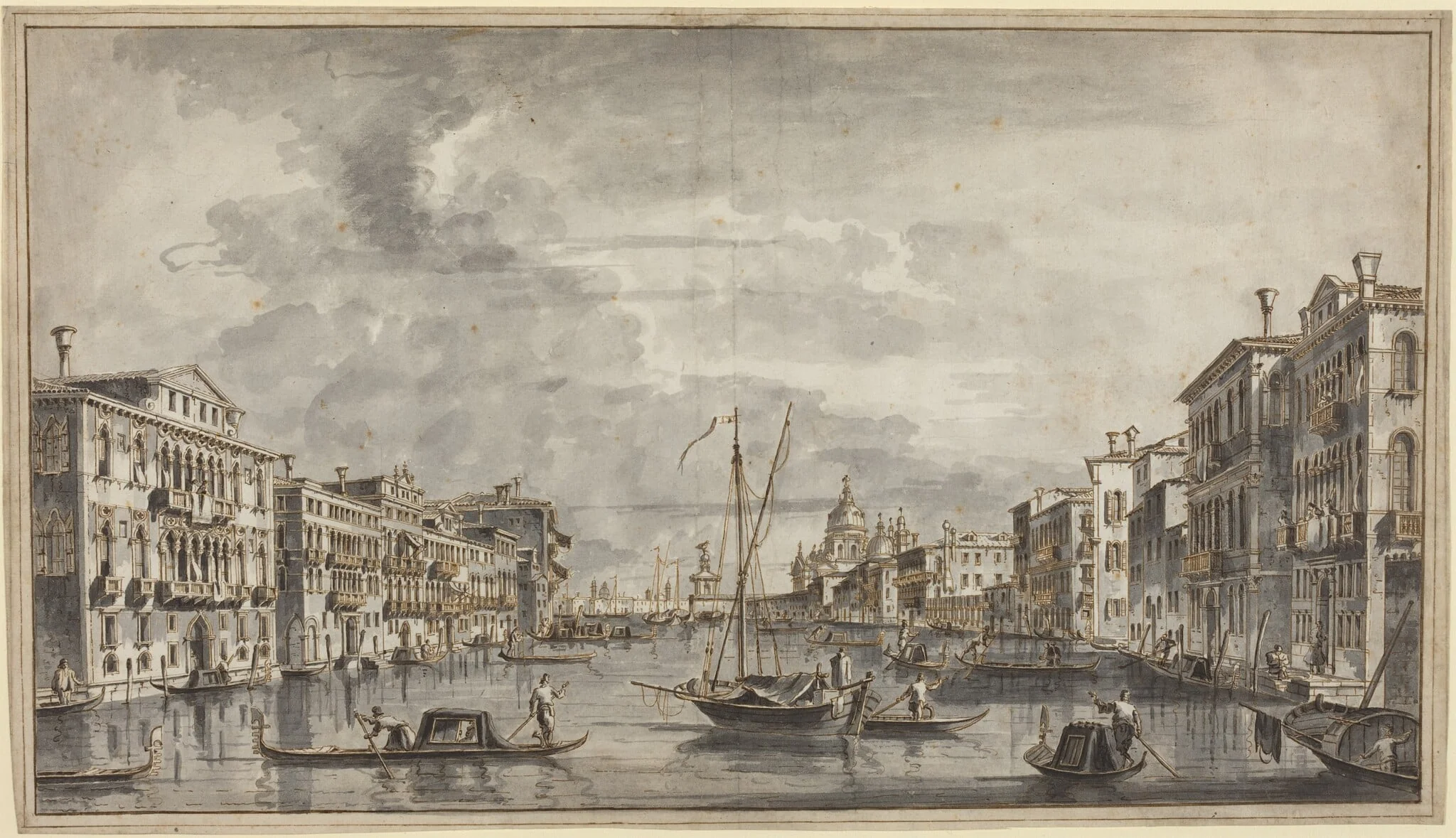 The Grand Canal Looking Toward the Salute and the Dogana, detail