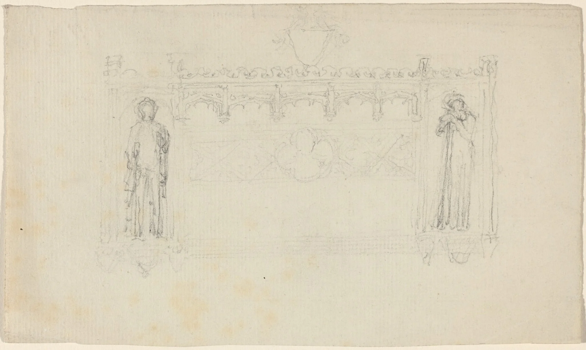 Design for the Simcoe Monument, Exeter Cathedral, detail