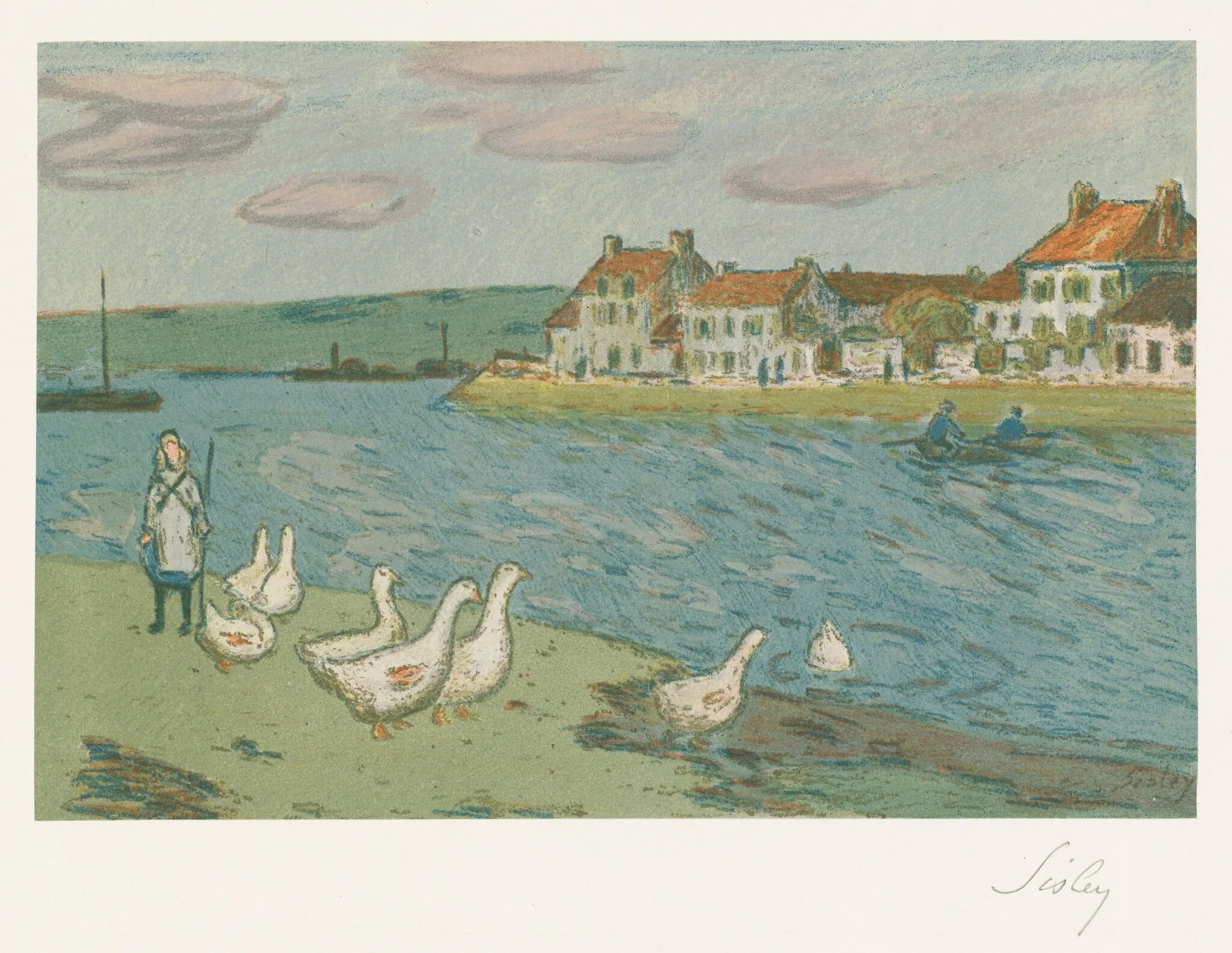 Banks of the River (Les Bords de rivière), detail