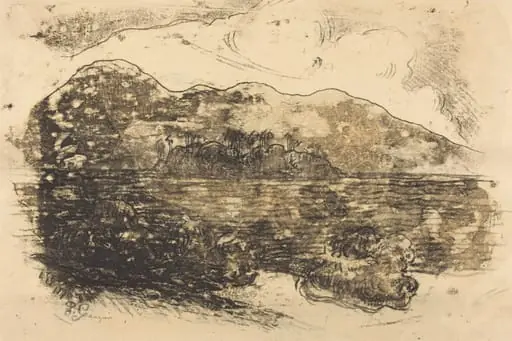 Tahitian Shore [recto], by Paul Gauguin, 1900