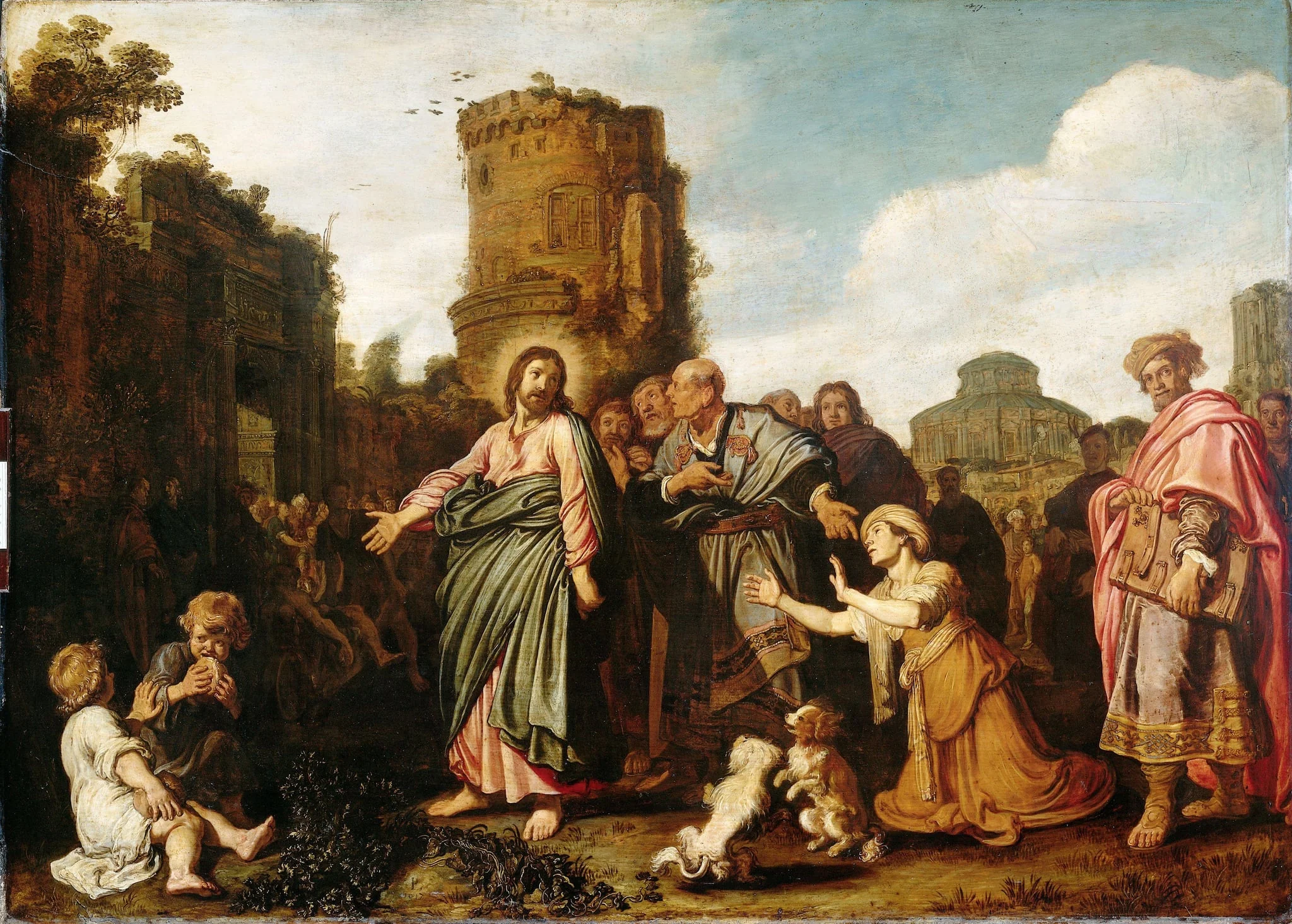Christ and the Woman of Canaan, detail
