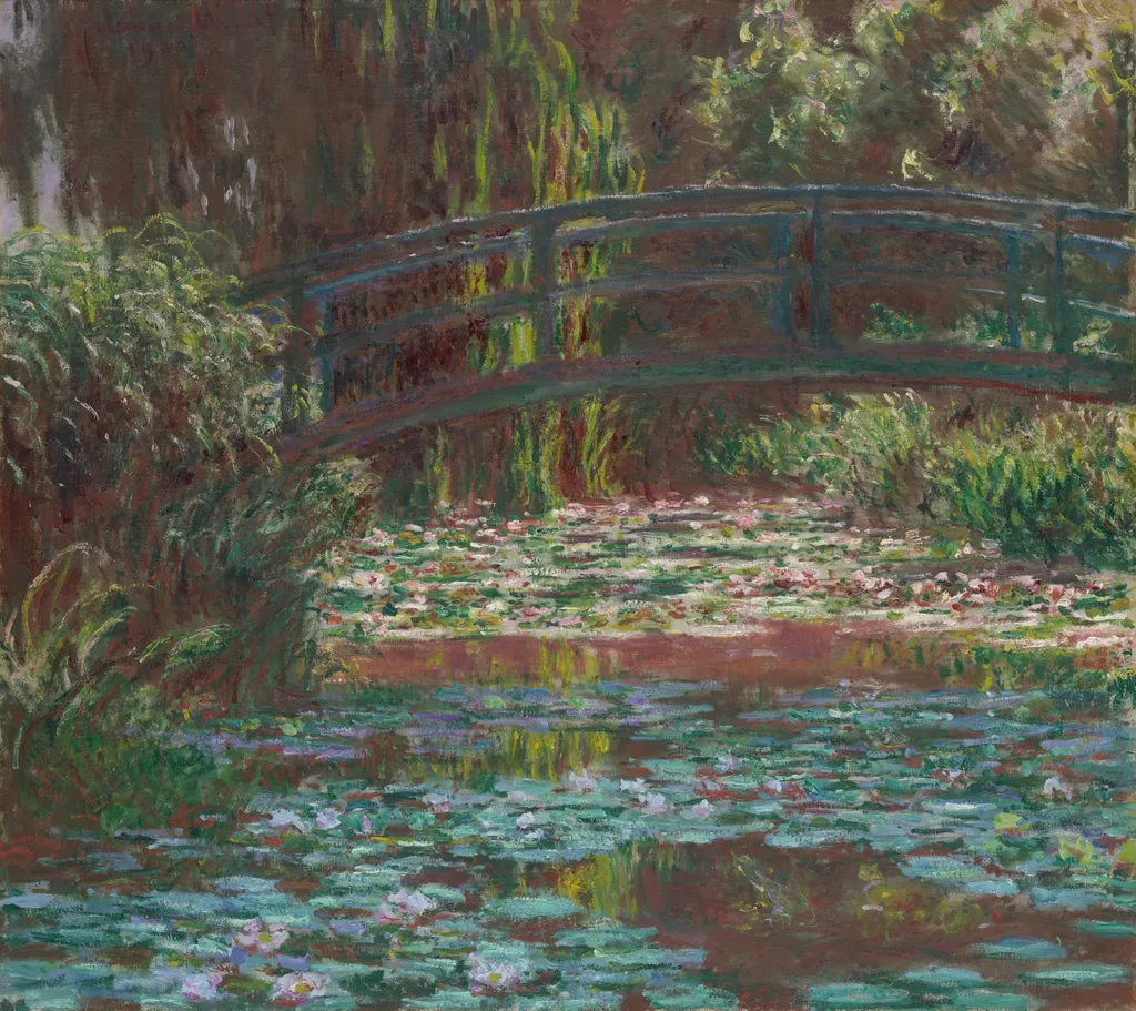 Water Lily Pond, by Claude Monet, oil, 1900