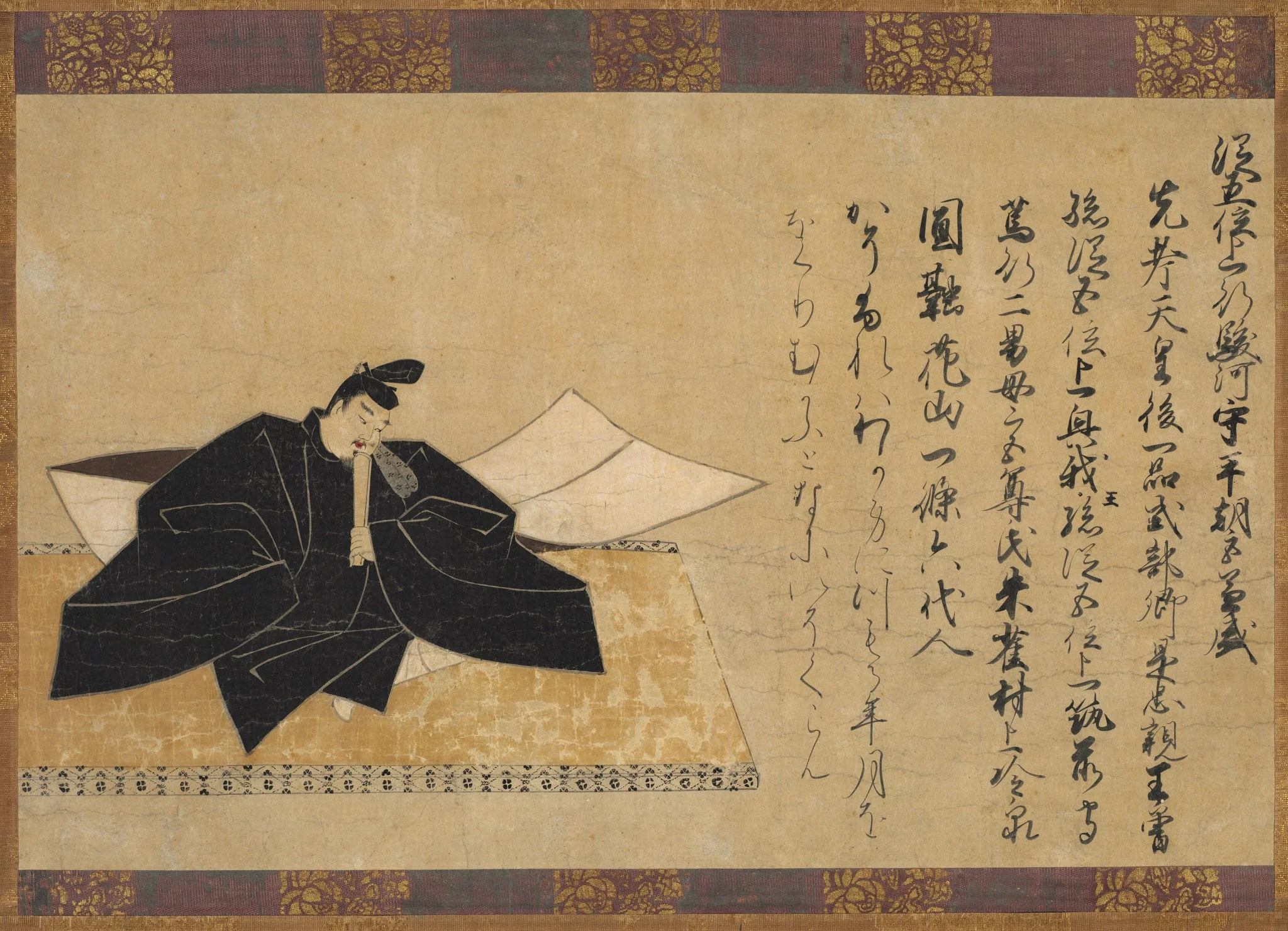 Taira no Kanemori of the Thirty-six Poetic Immortals, detail