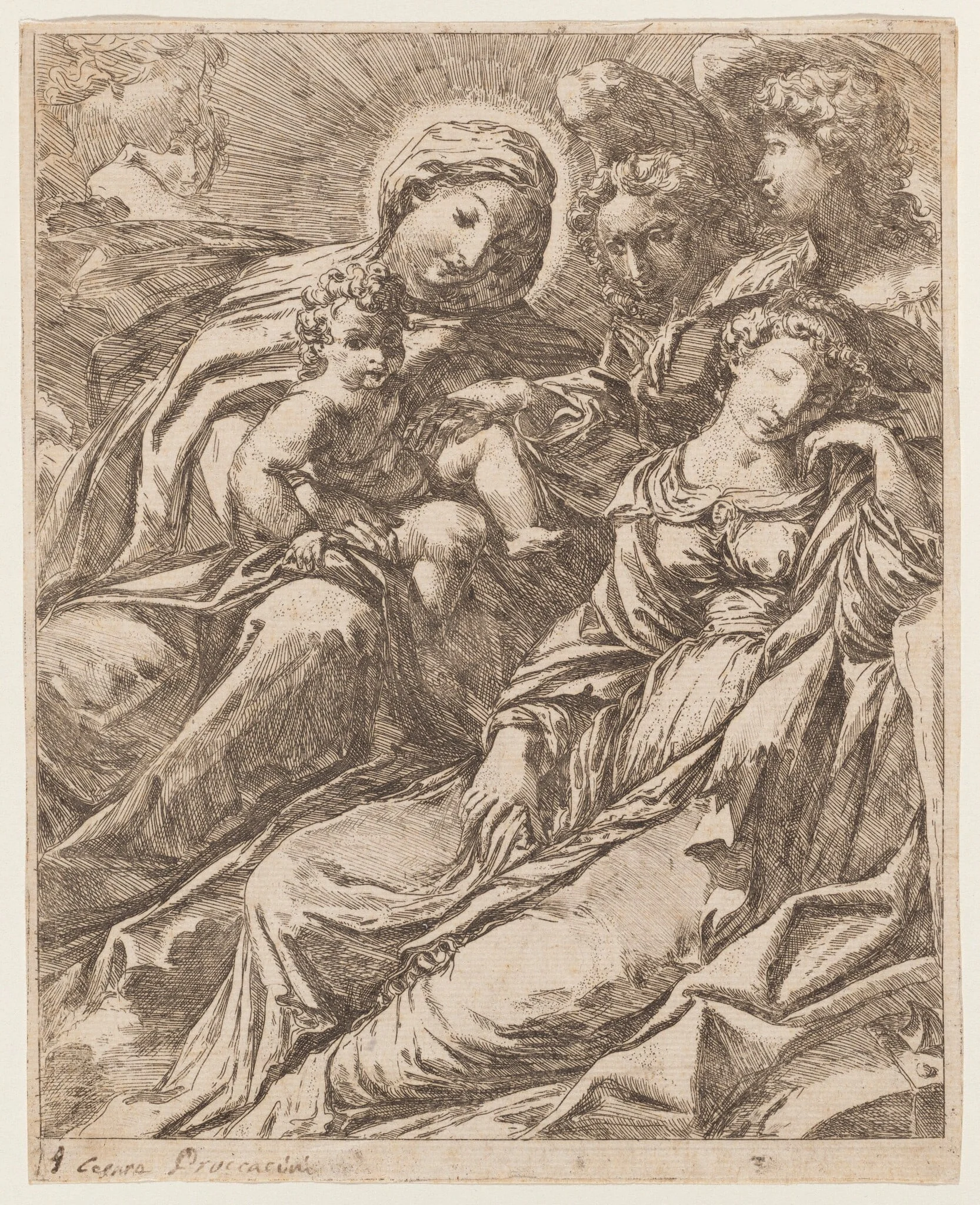 Vision of Saint Catherine of Alexandria, detail