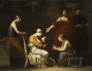 Andromache and Astyanax, by Pierre Paul Prud'hon, oil, 1818
