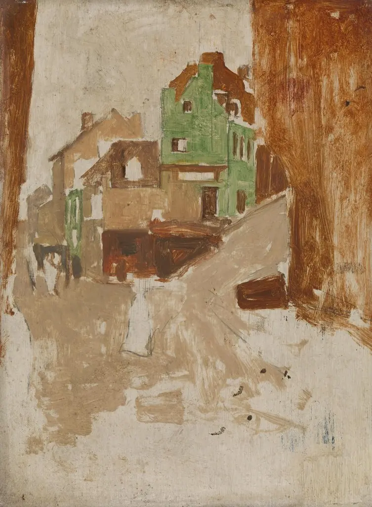 Street in Montmartre, Paris, by George Hendrik Breitner, oil, 1901