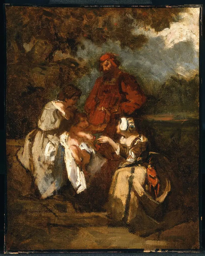 Family Group, by Thomas Couture, oil, 1866