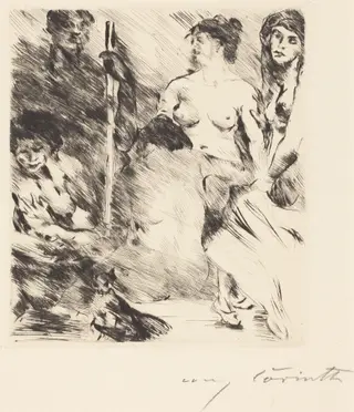 Der Harem (The Harem), by Lovis Corinth, ink, 1914