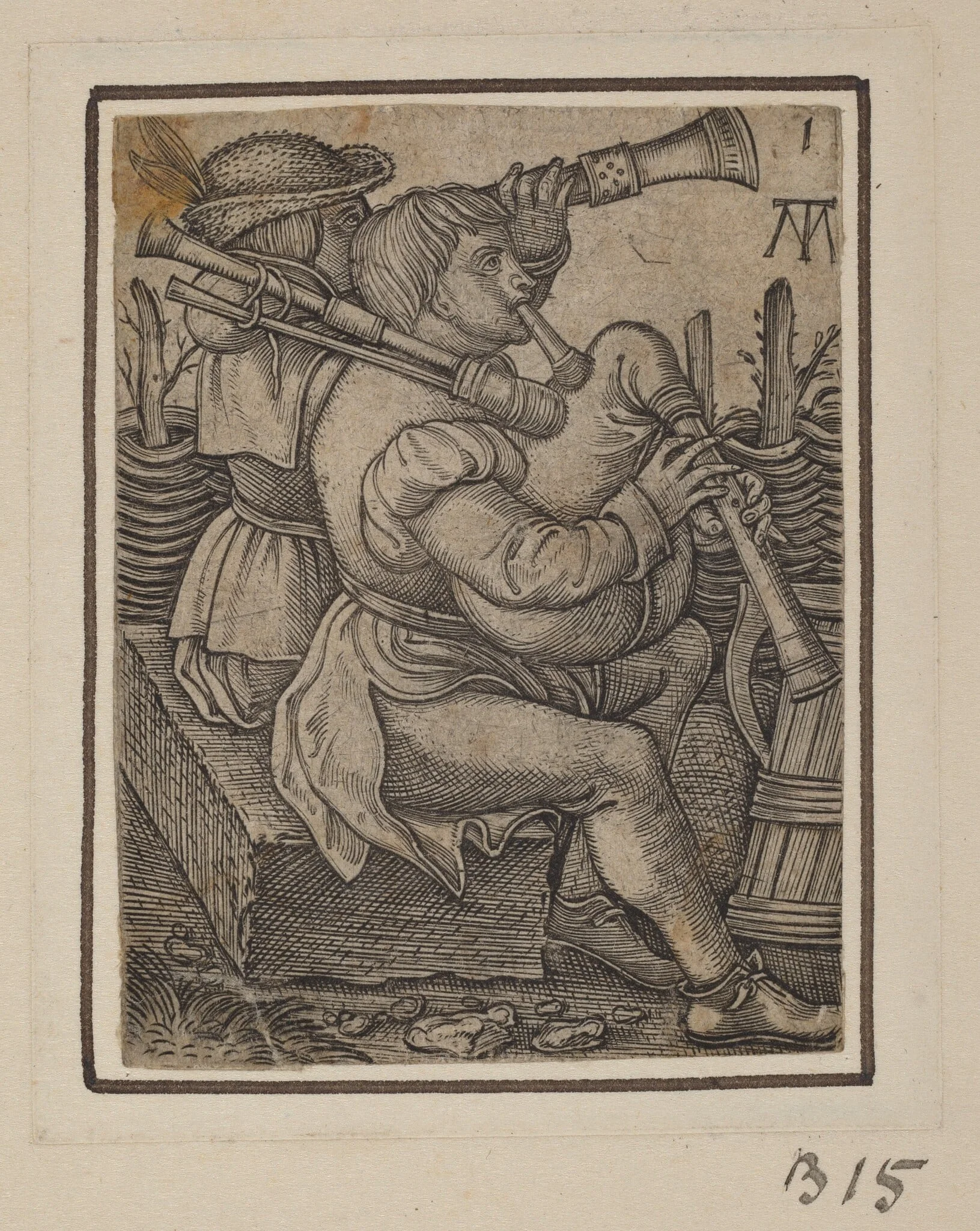 Bagpipe Players, detail