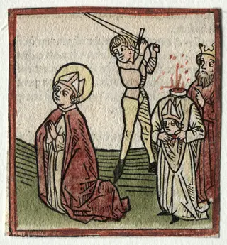 Sts. Theonestus and Albanus; or St. Pancrace, by Günther Zainer, 1528