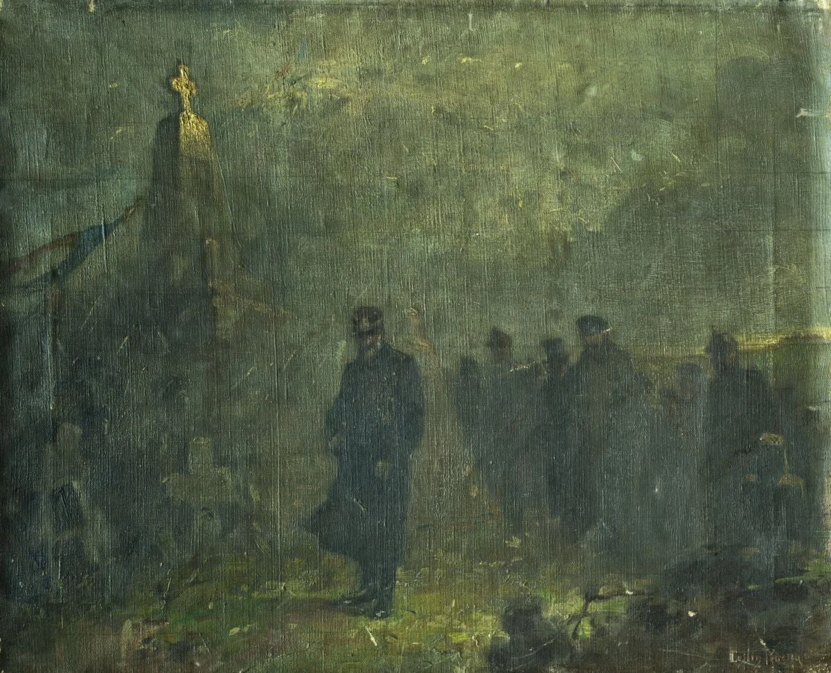 Carol (I) într-un cimitir, detail