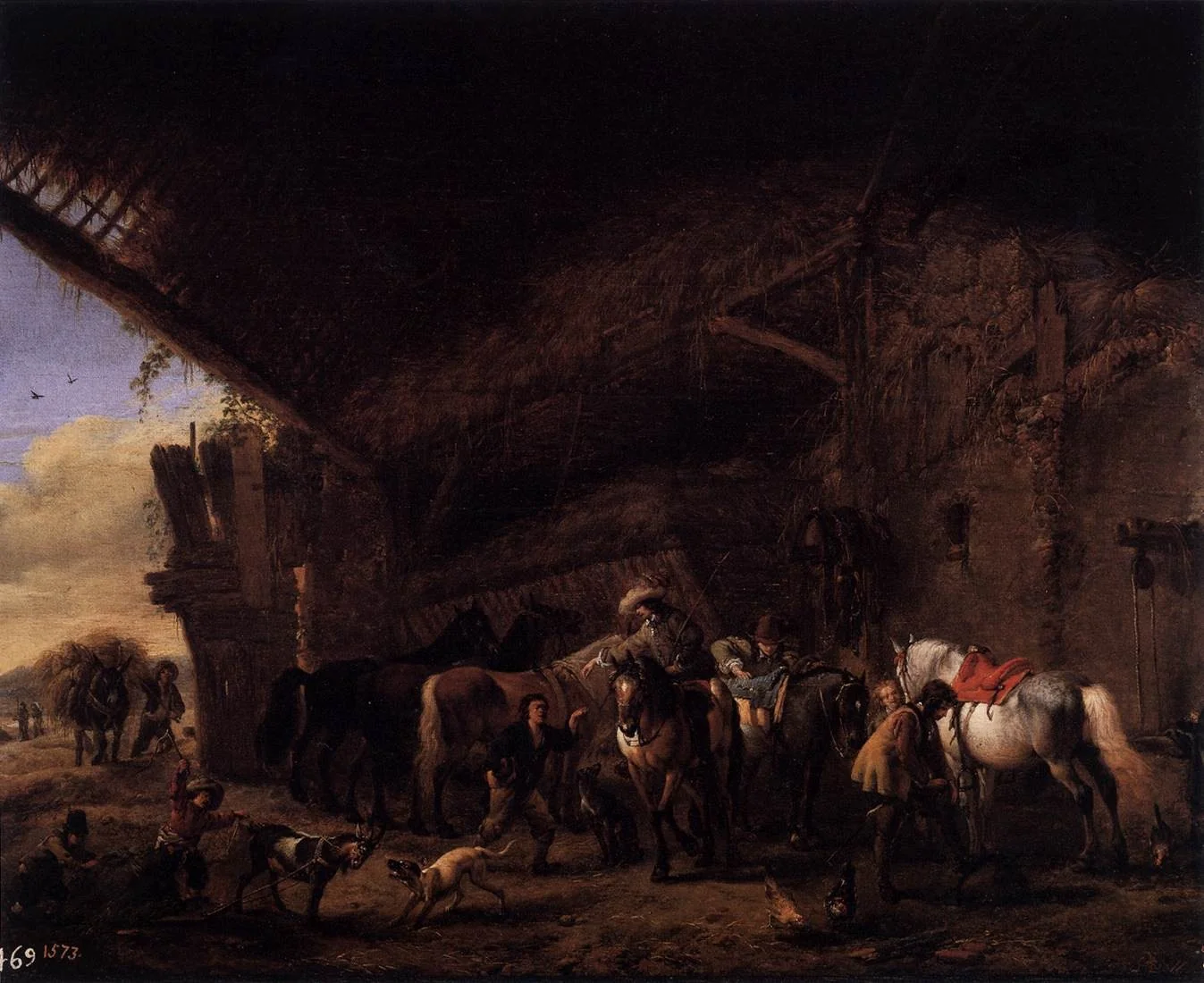 Departure from the Inn, detail