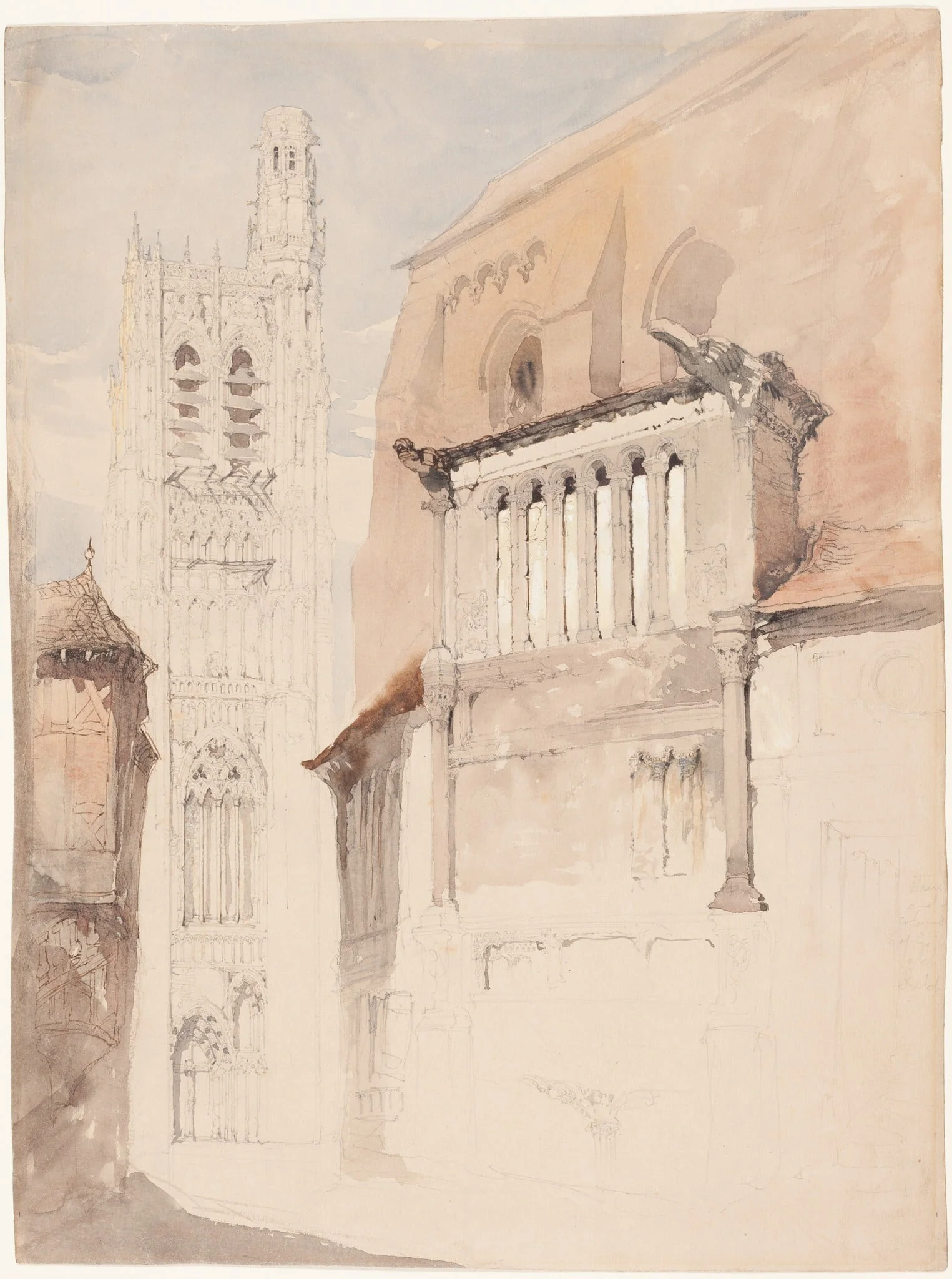 Tower of the Cathedral at Sens, detail