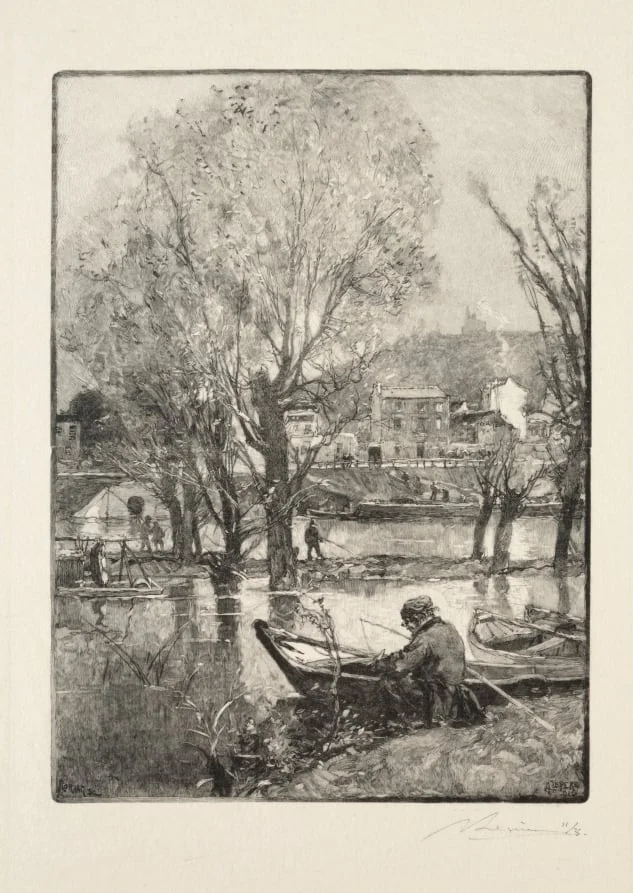 Un coin de l'Île de Billancourt, detail