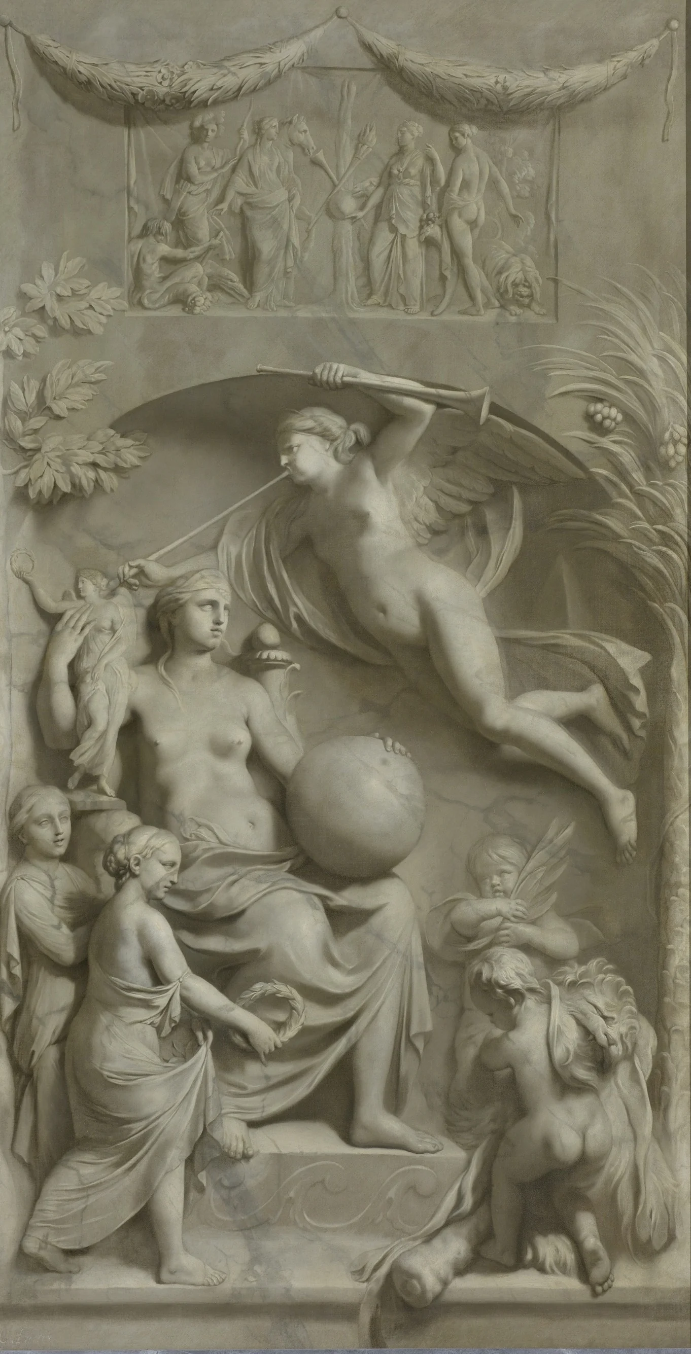 Allegory of fame, detail