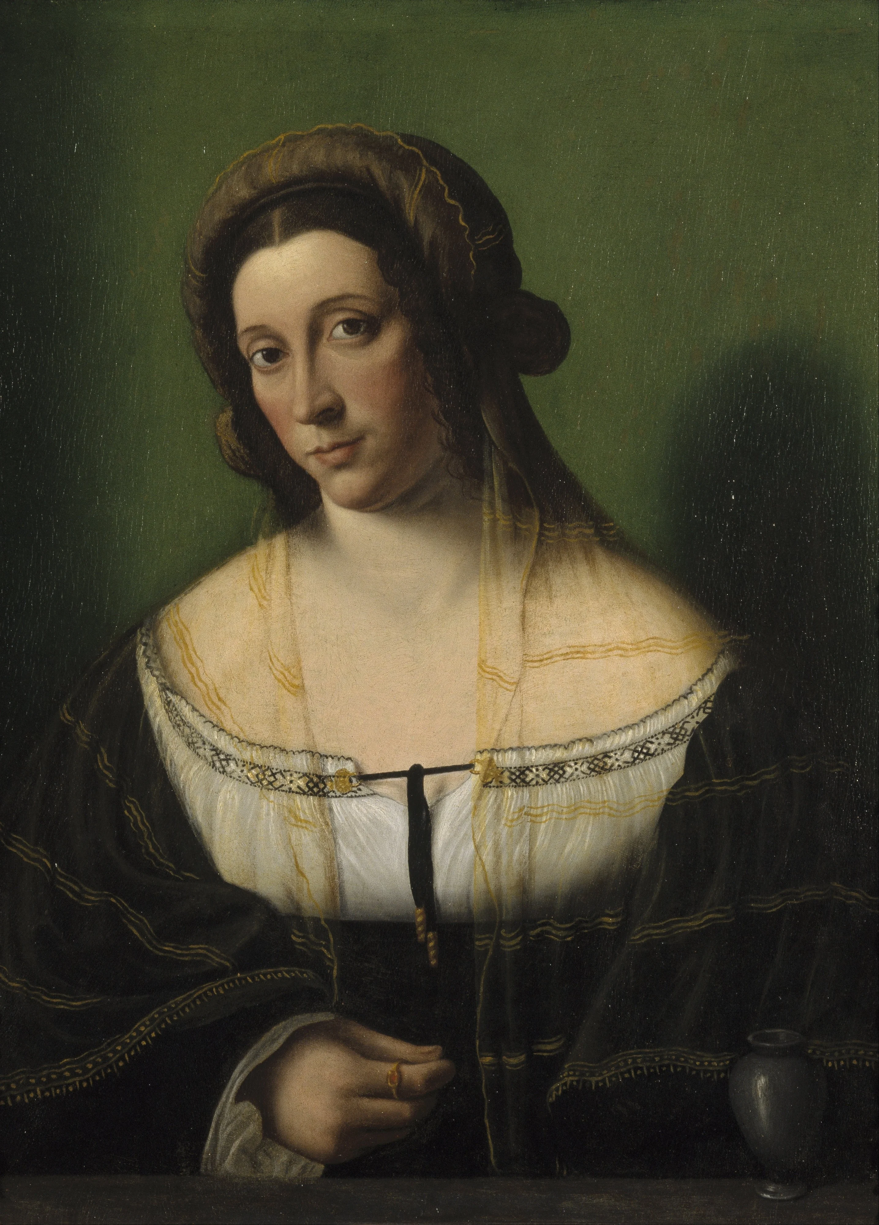 Portrait of a Lady as Mary Magdalen, detail