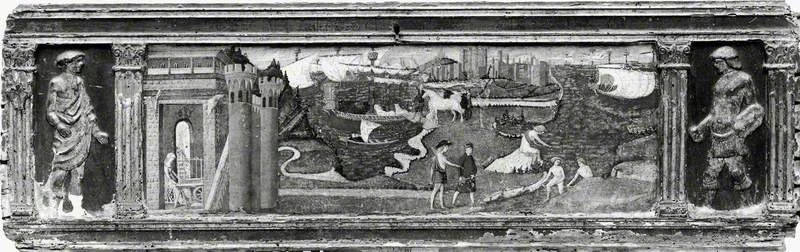 The Return of Ulysses (cassone panel), detail