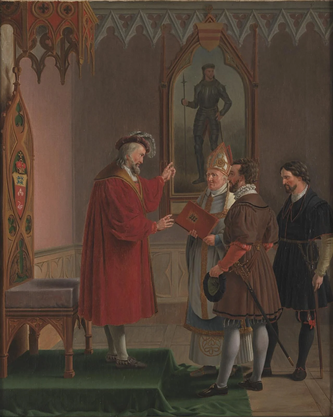 Adolf, Duke of Schleswig-Holstein, Declines the Offer to Accede to the Danish Throne. Copy after C. W. Eckersberg, detail