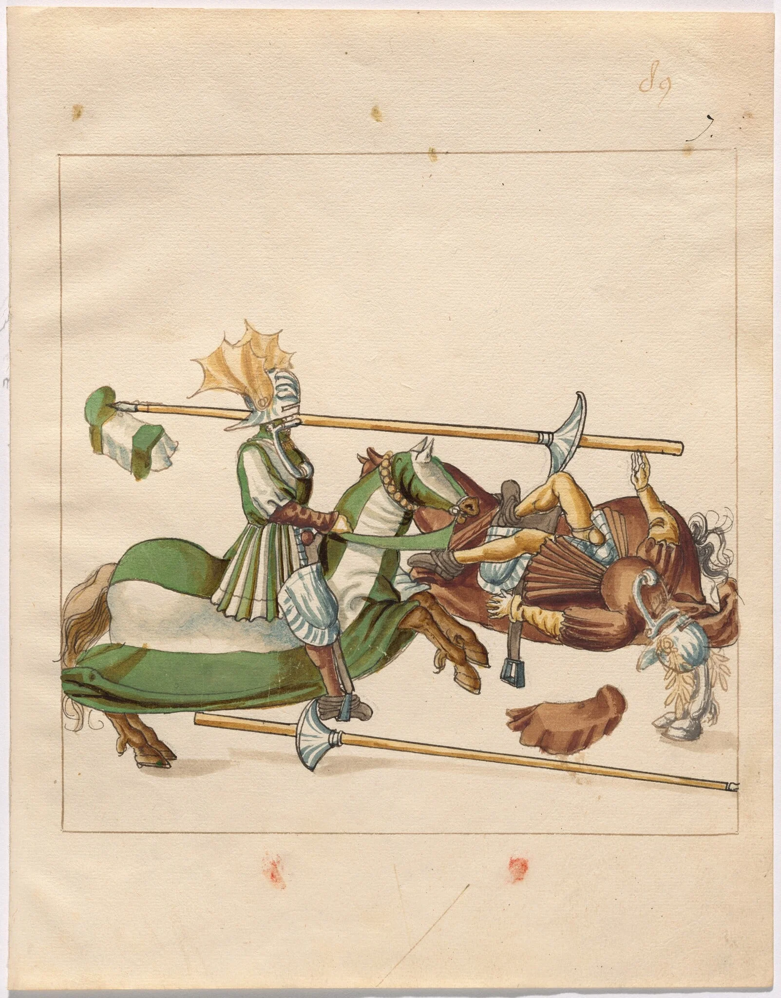Mock Joust of War with Flying Shields and Without Bevors, detail